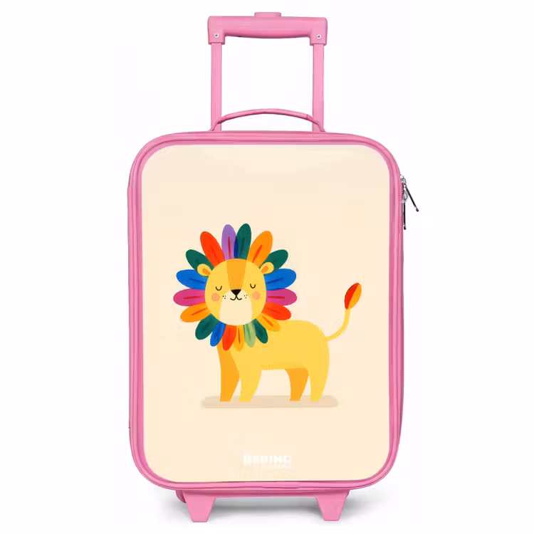 Kinderkoffer - Roze - Leeuw - Manen - Kleurrijk — 1