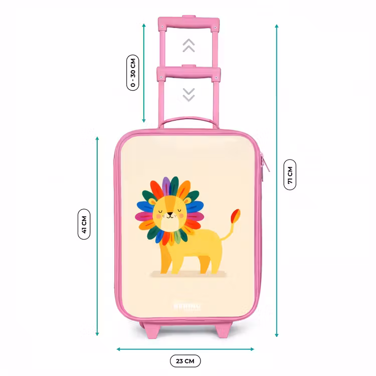 Kinderkoffer - Roze - Leeuw - Manen - Kleurrijk — 5