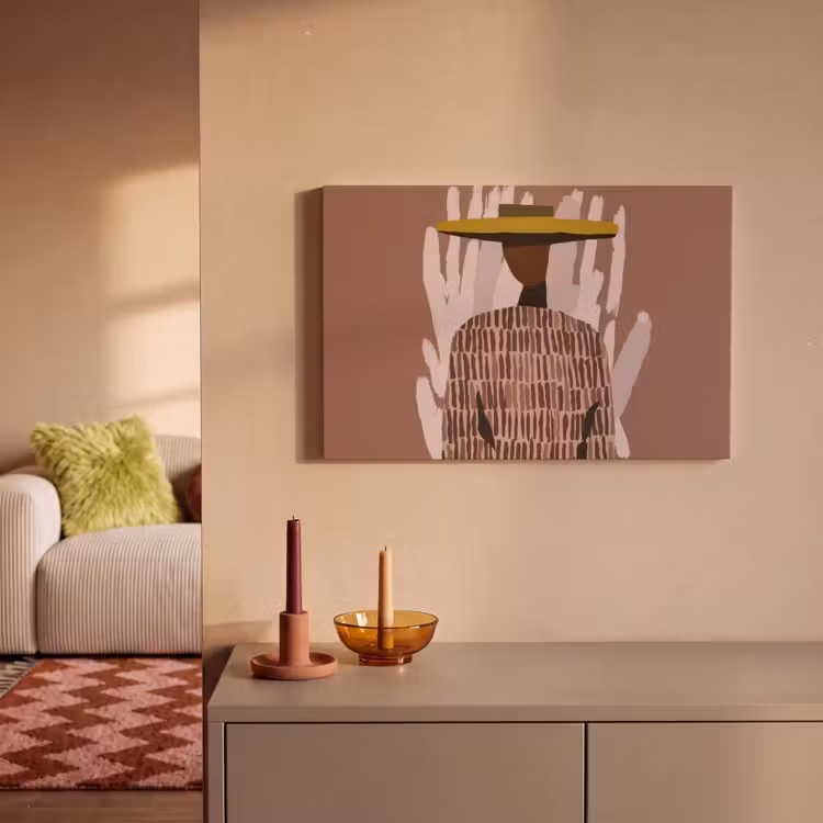 Canvas schilderij - Abstract - Figuur - Illustratie - Hoed — 2