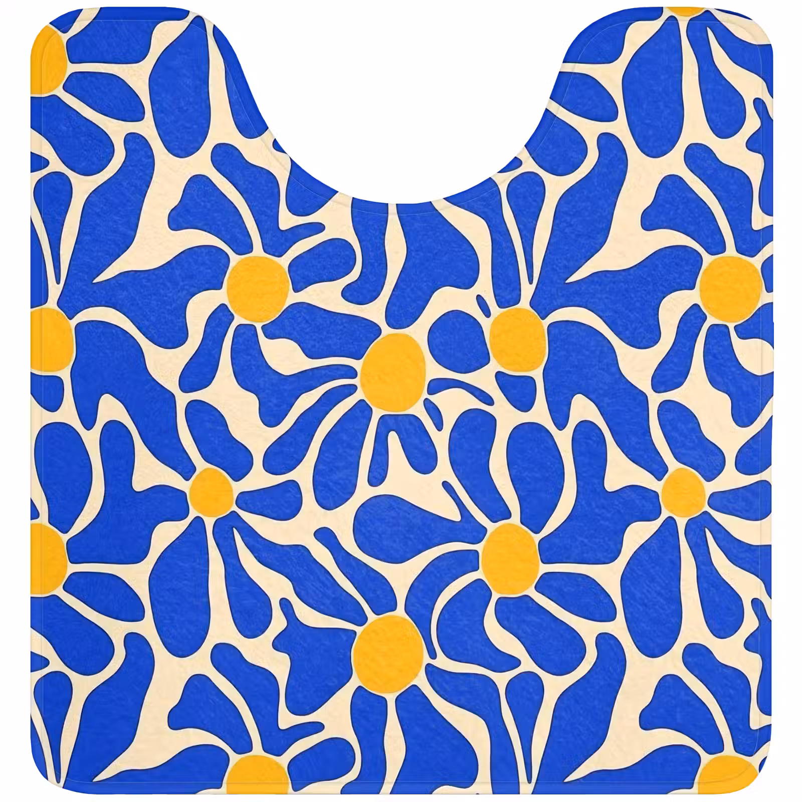 WC Mat - Abstract - Bloem - Blauw — 1