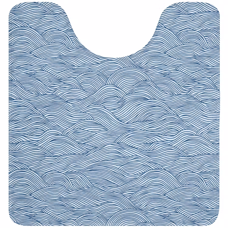WC Mat - Golven - Ritmisch - Blauw — 1