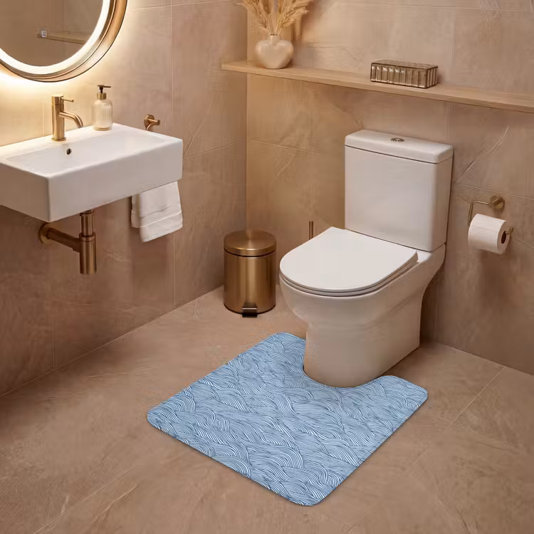 WC Mat - Golven - Ritmisch - Blauw — 3