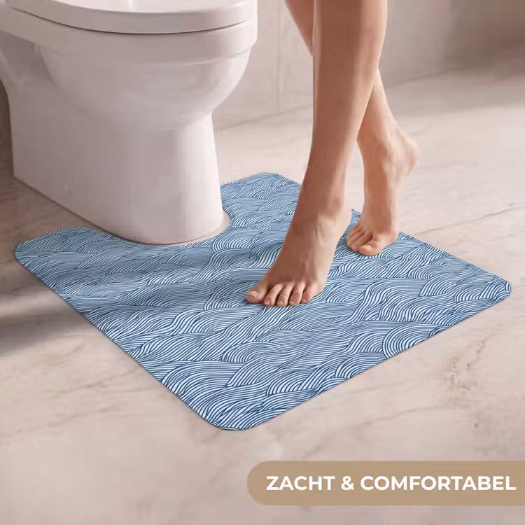 WC Mat - Golven - Ritmisch - Blauw — 5