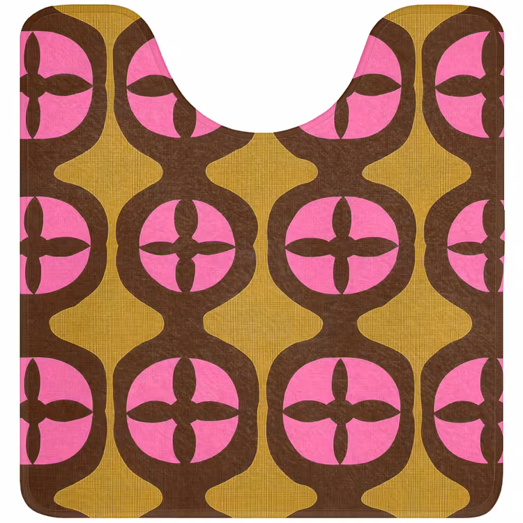 WC Mat - Modern - Patroon - Roze — 1