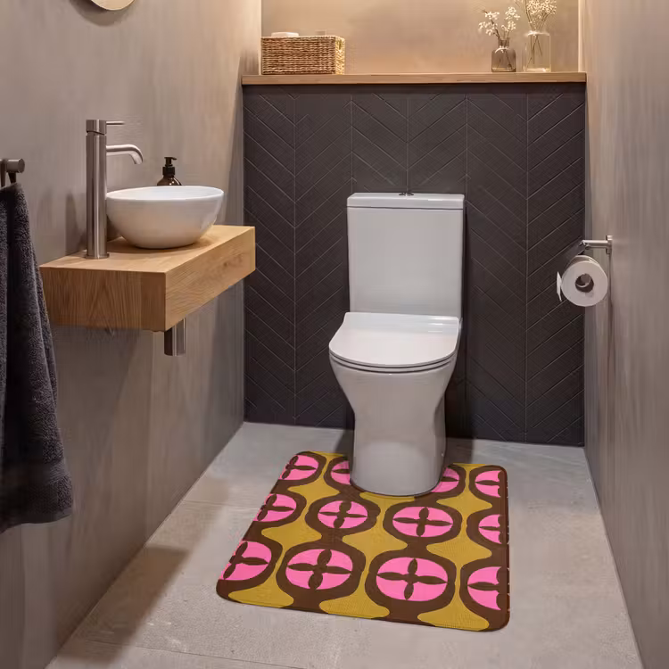 WC Mat - Modern - Patroon - Roze — 2