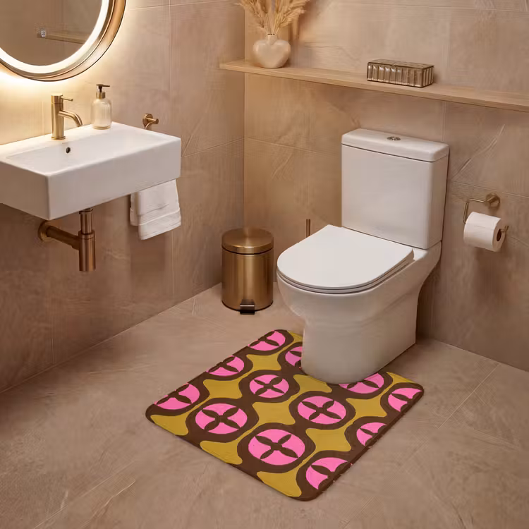 WC Mat - Modern - Patroon - Roze — 3