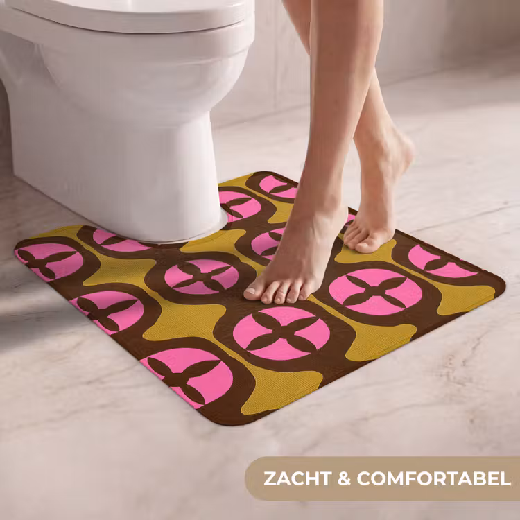 WC Mat - Modern - Patroon - Roze — 5