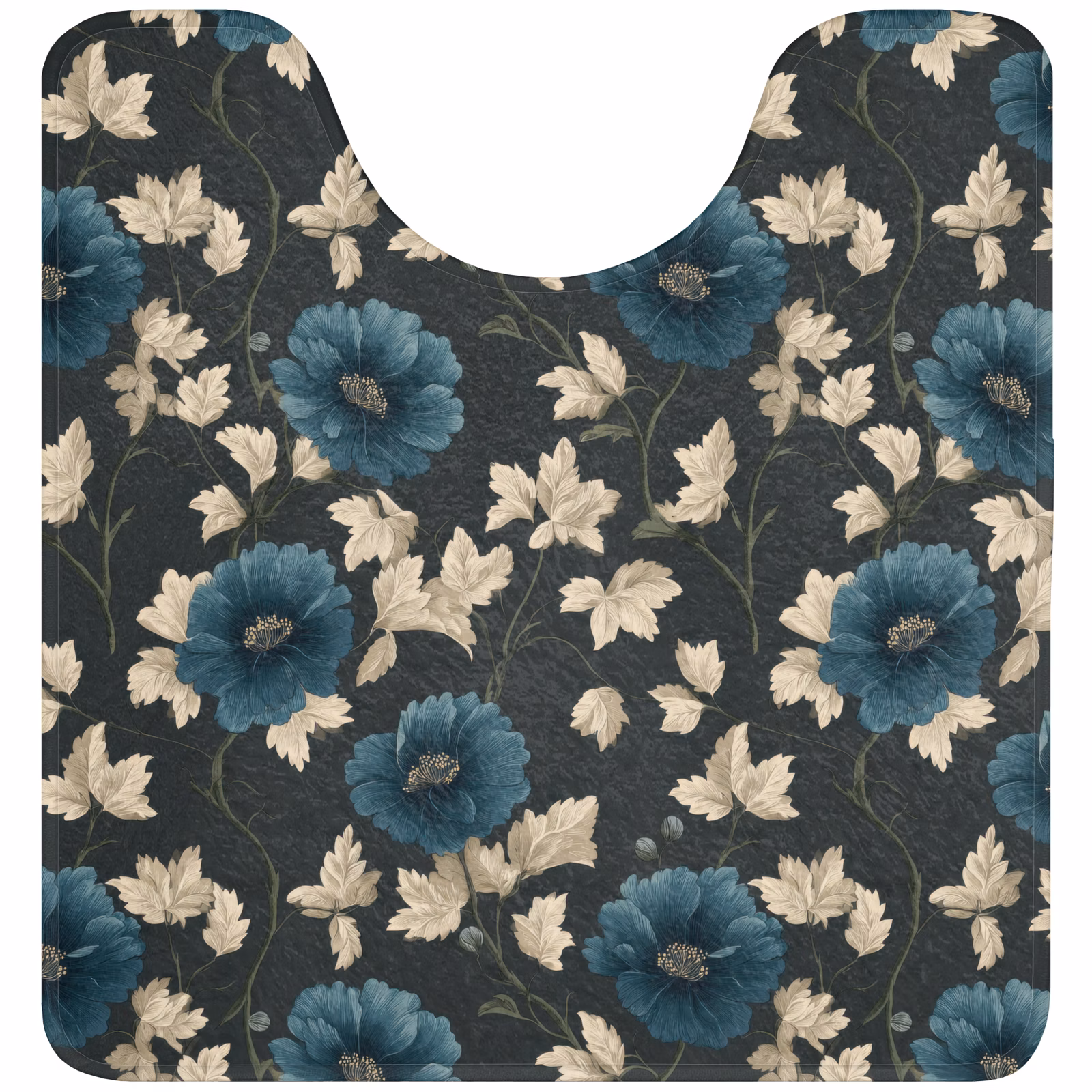 WC Mat - Botanisch - Bloemen - Blauw — 1