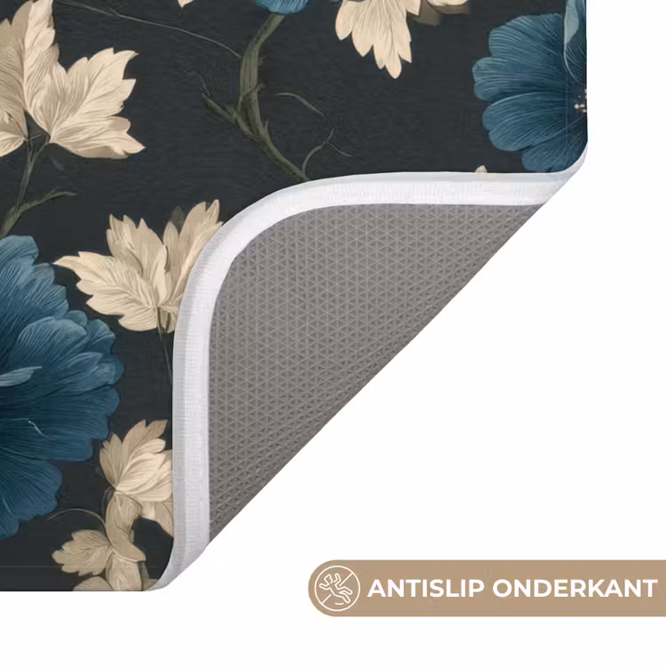 WC Mat - Botanisch - Bloemen - Blauw — 4
