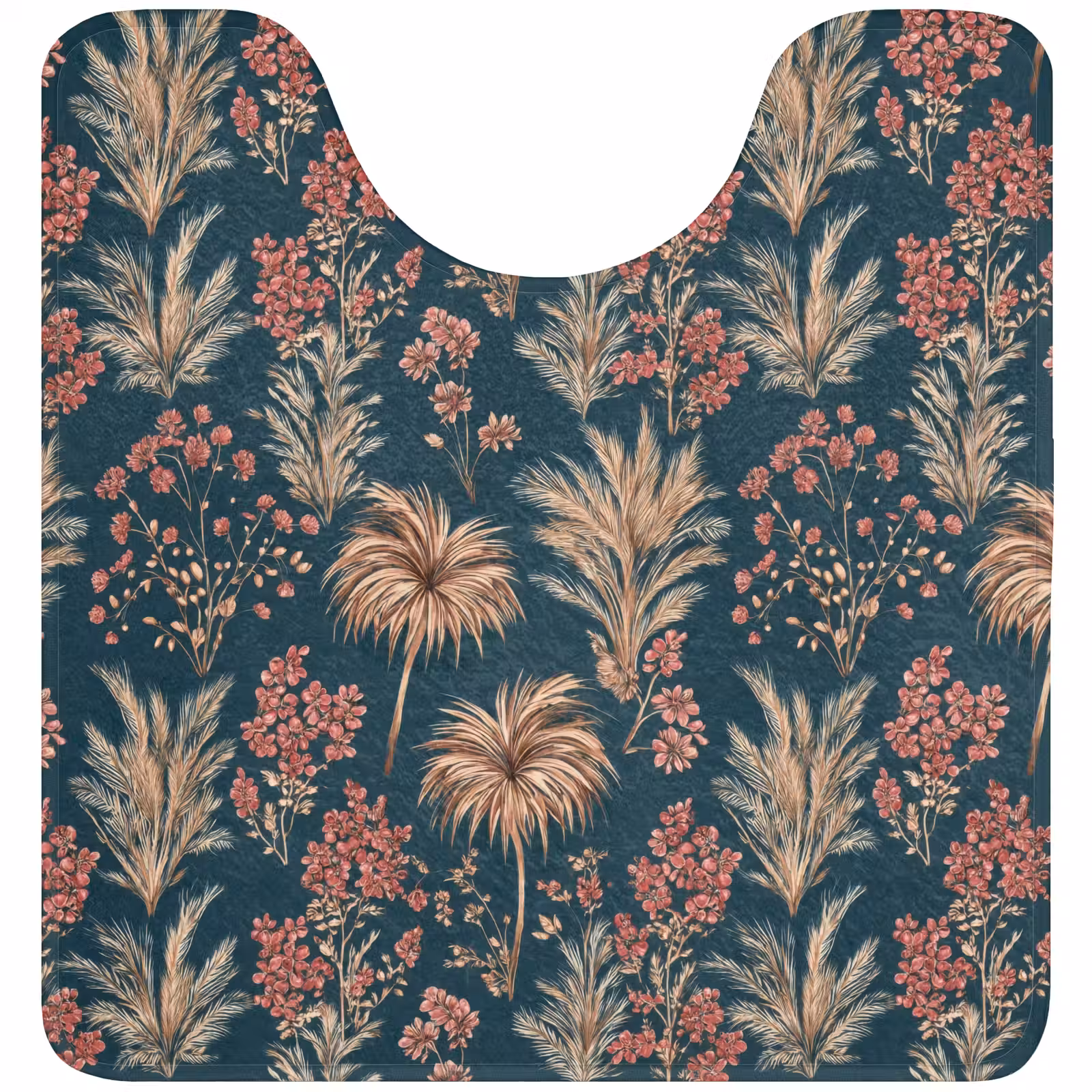 WC Mat - Botanisch - Patroon - Blauw — 1