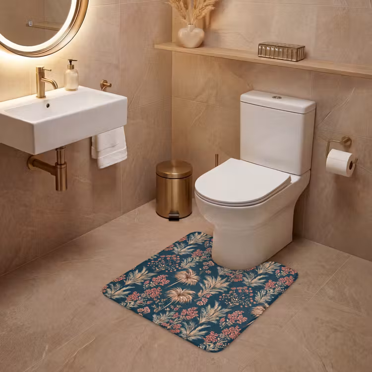 WC Mat - Botanisch - Patroon - Blauw — 3