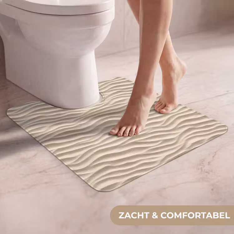 WC Mat - Zand - Golven - Beige — 5