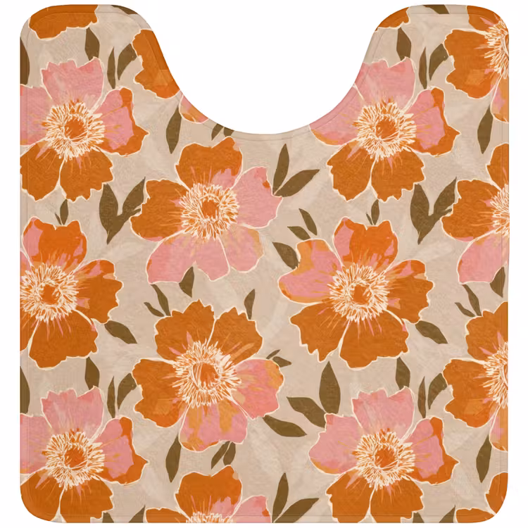 WC Mat - Bloemen - Motief - Retro — 1