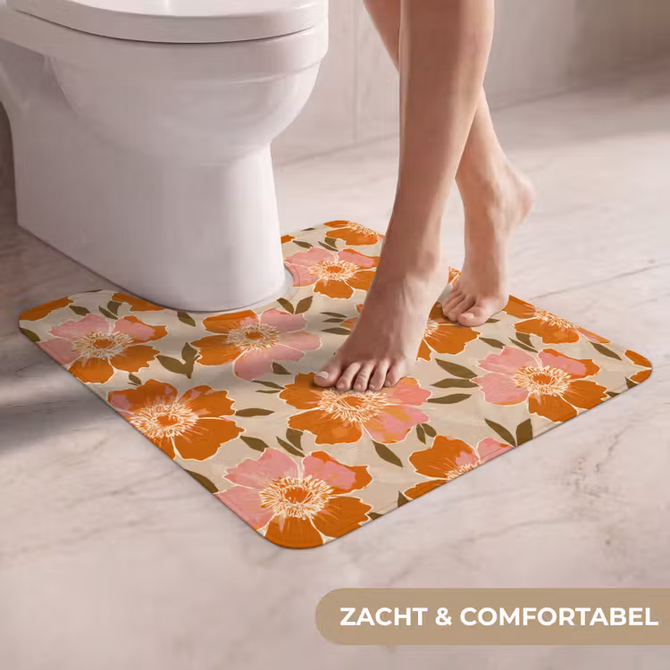 WC Mat - Bloemen - Motief - Retro — 5