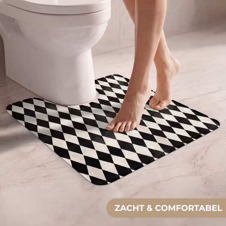 WC Mat - Klassiek - Patroon - Zwart — 5