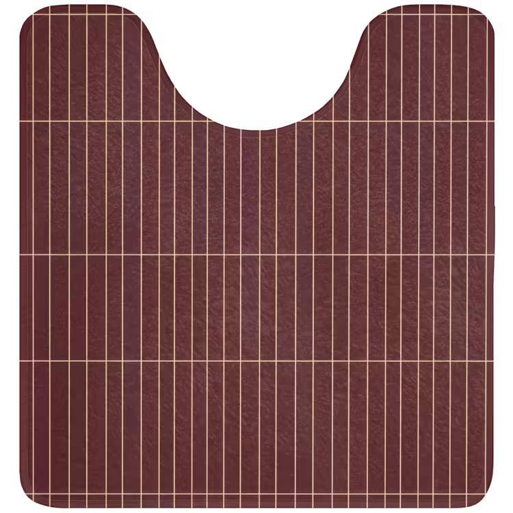 WC Mat - Lijnen - Patroon - Bordeaux — 1