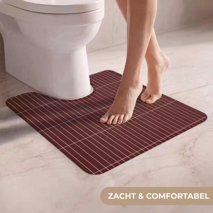 WC Mat - Lijnen - Patroon - Bordeaux — 5
