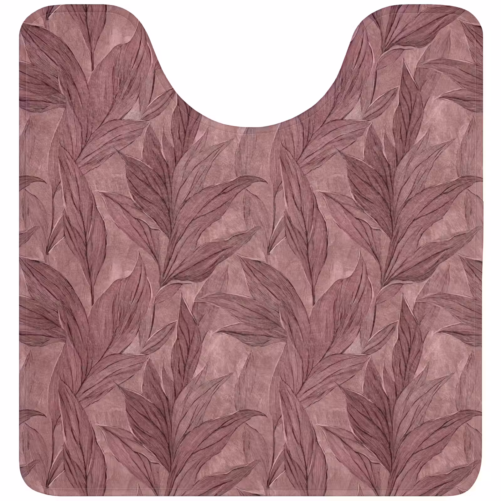 WC Mat - Bladeren - Patroon - Paars — 1