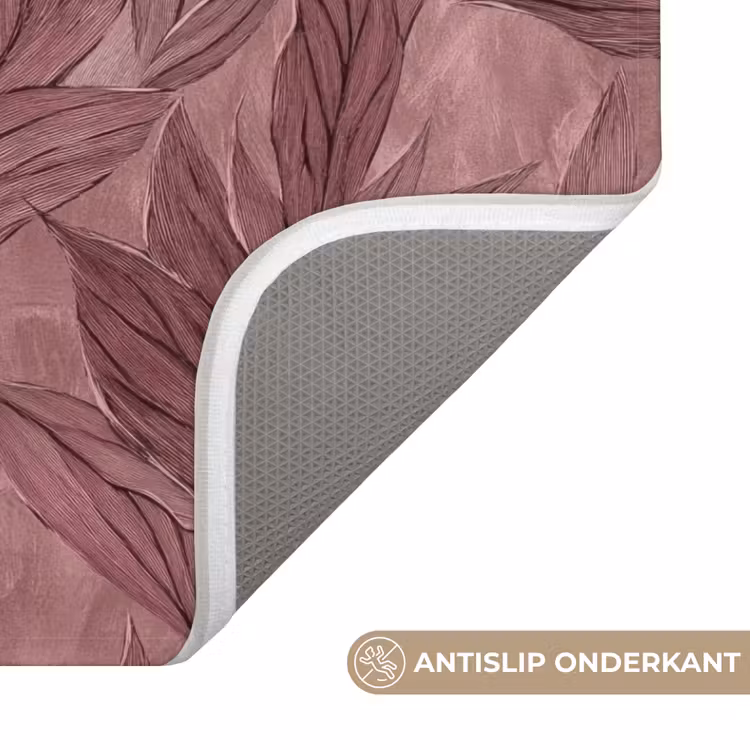 WC Mat - Bladeren - Patroon - Paars — 4