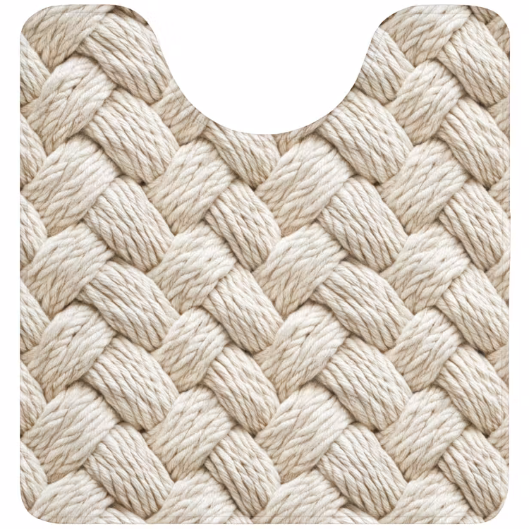 WC Mat - Touw - Gebreid - Beige — 1