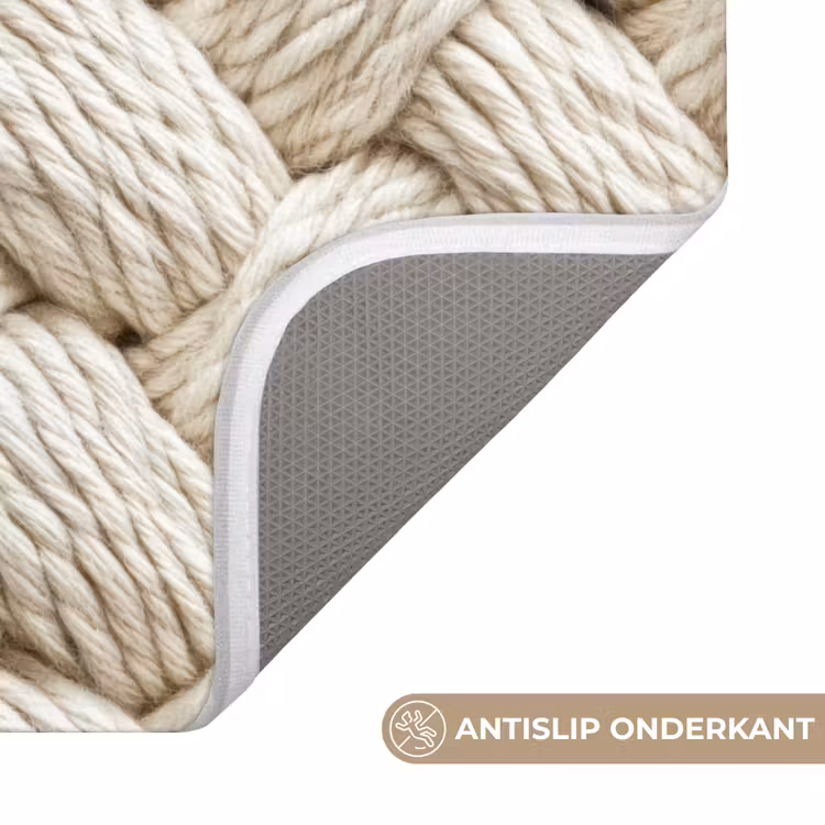 WC Mat - Touw - Gebreid - Beige — 4