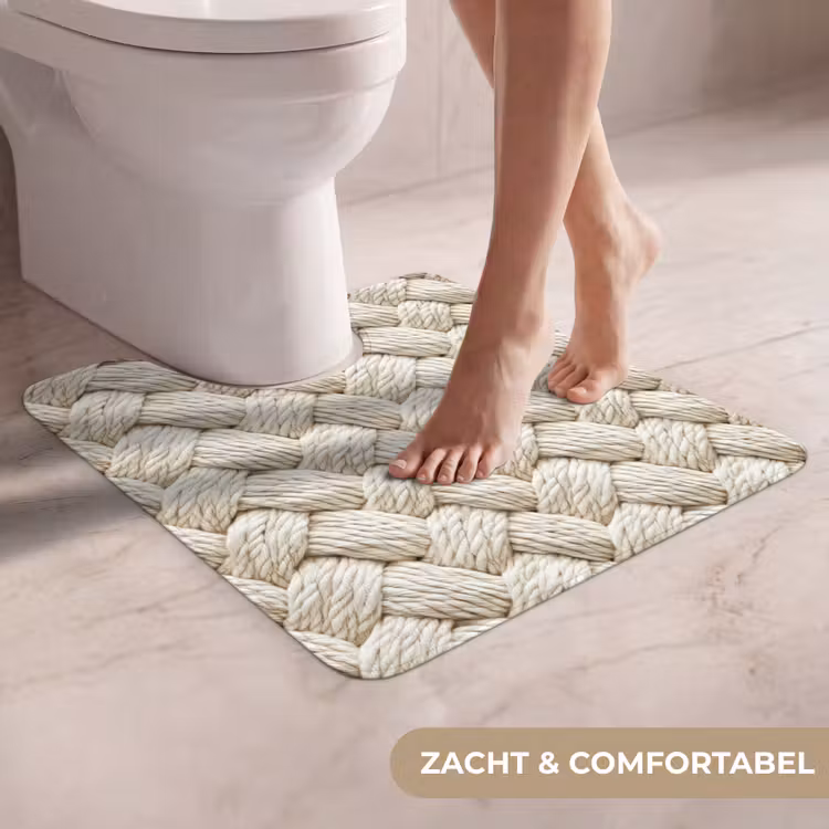 WC Mat - Touw - Gebreid - Beige — 5