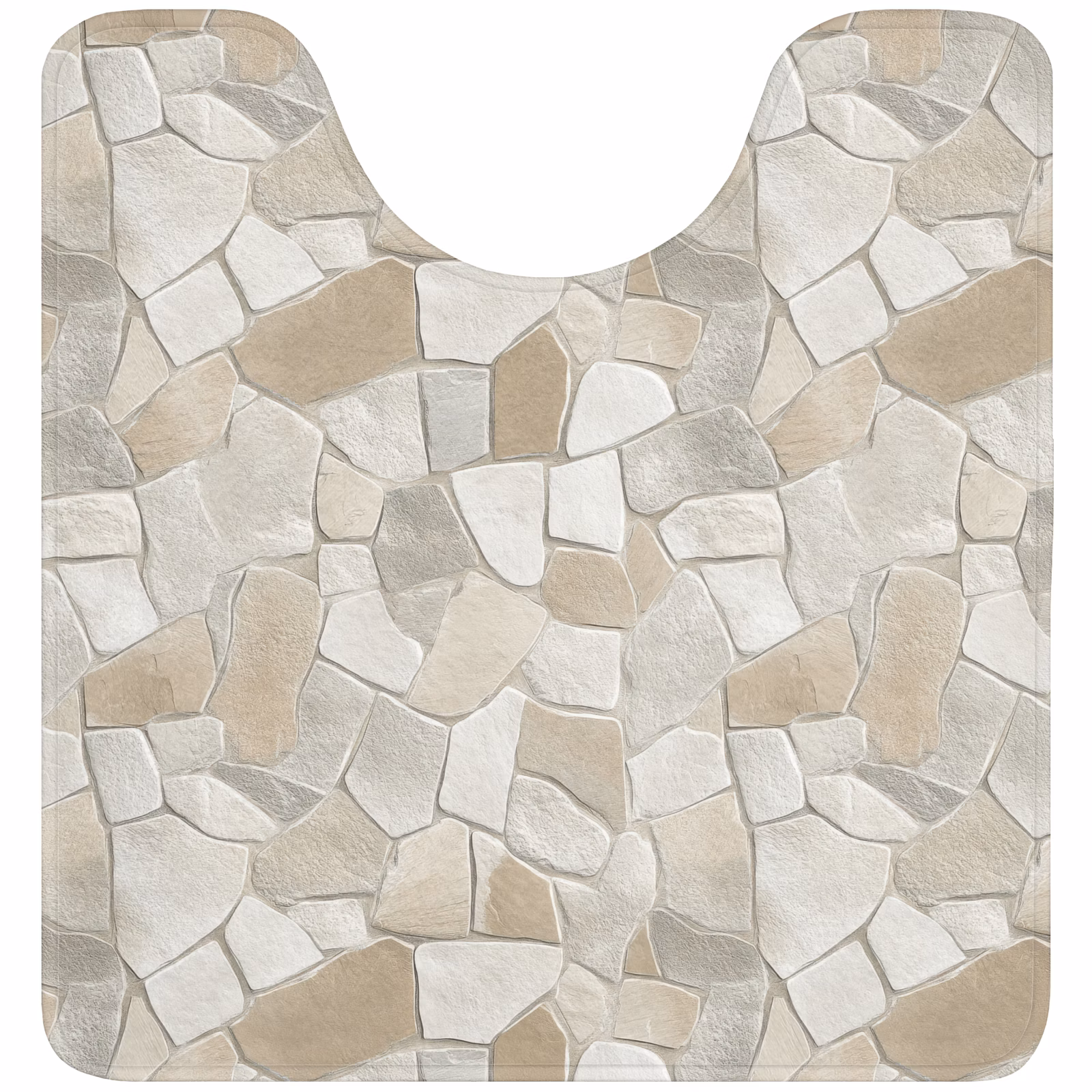 WC Mat - Mozaïek - Stenen - Beige — 1