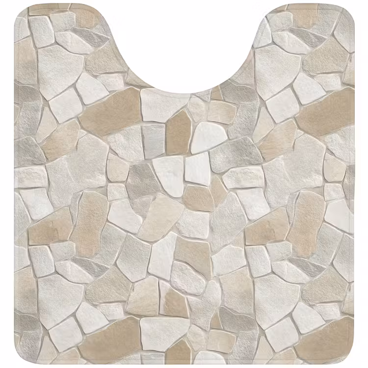 WC Mat - Mozaïek - Stenen - Beige — 1