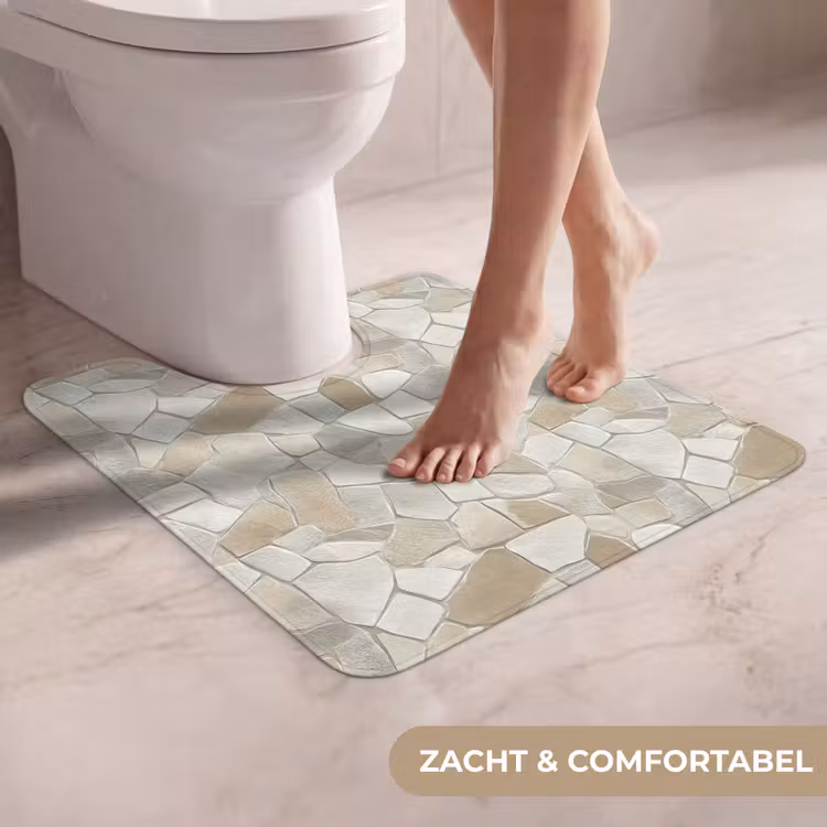 WC Mat - Mozaïek - Stenen - Beige — 5