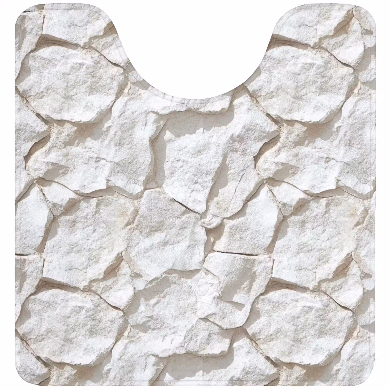 WC Mat - Structuur - Rots - Wit — 1