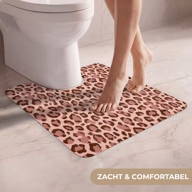 WC Mat - Luipaard - Patroon - Roze — 5