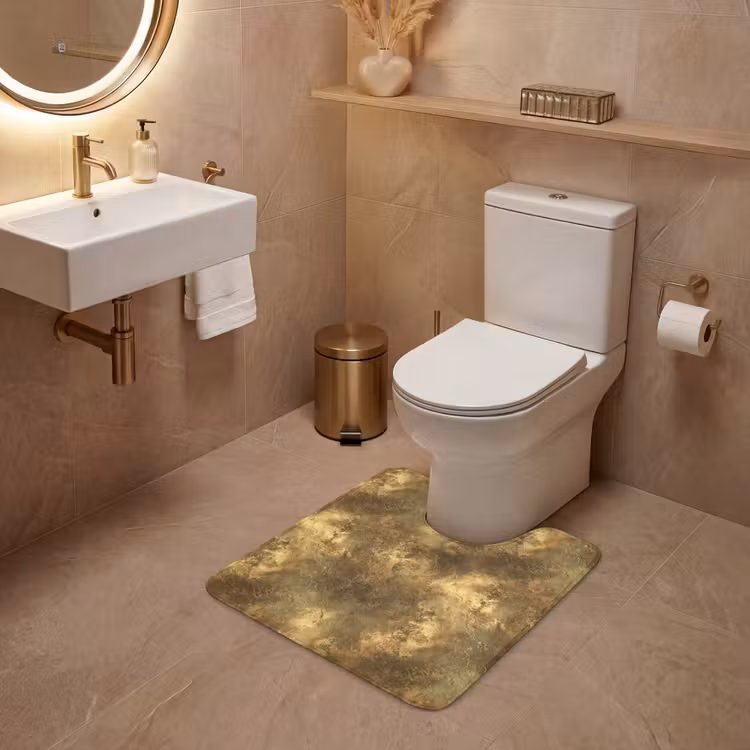 WC Mat - Antiek - Metaallook - Goud — 3