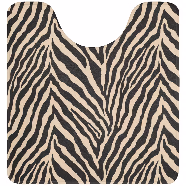 WC Mat - Zebra - Klassiek - Zwart — 1