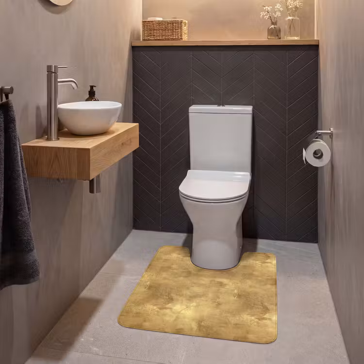 WC Mat - Industrieel - Textuur - Goud — 2