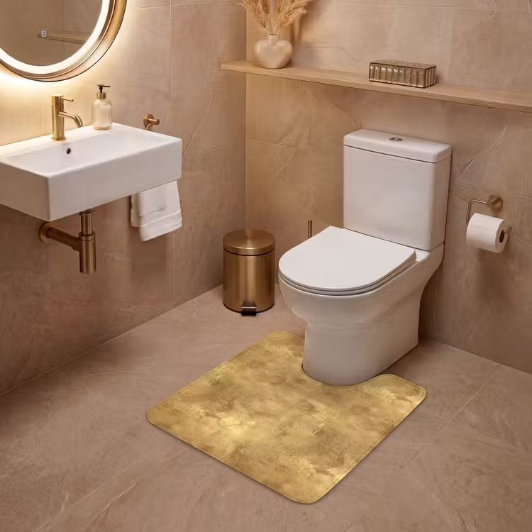 WC Mat - Industrieel - Textuur - Goud — 3