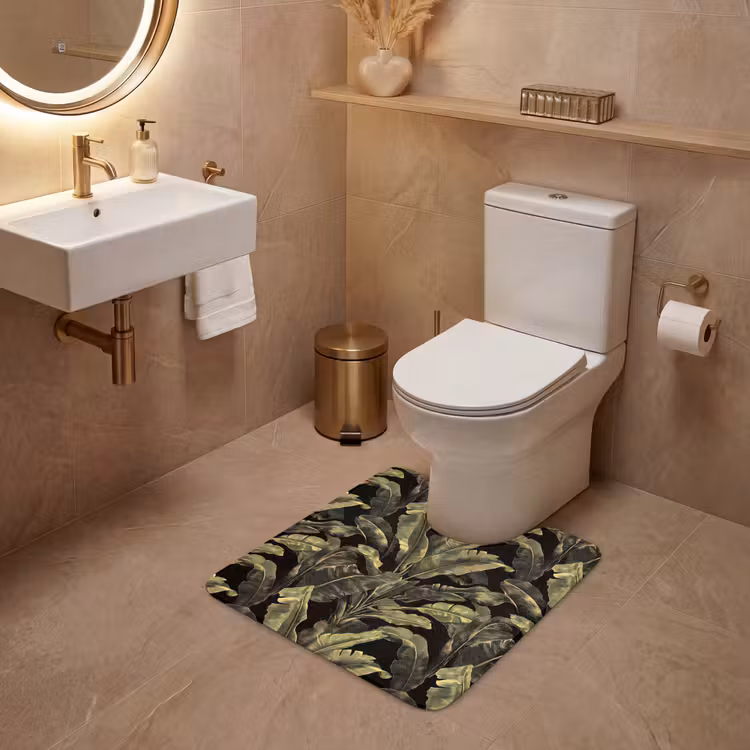 WC Mat - Botanisch - Bladeren - Groen — 3