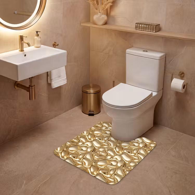 WC Mat - Abstract - Modern - Goud — 3