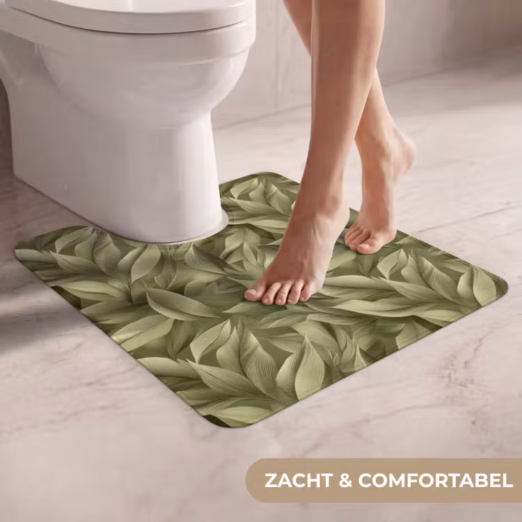 WC Mat - Bladeren - Modern - Groen — 5