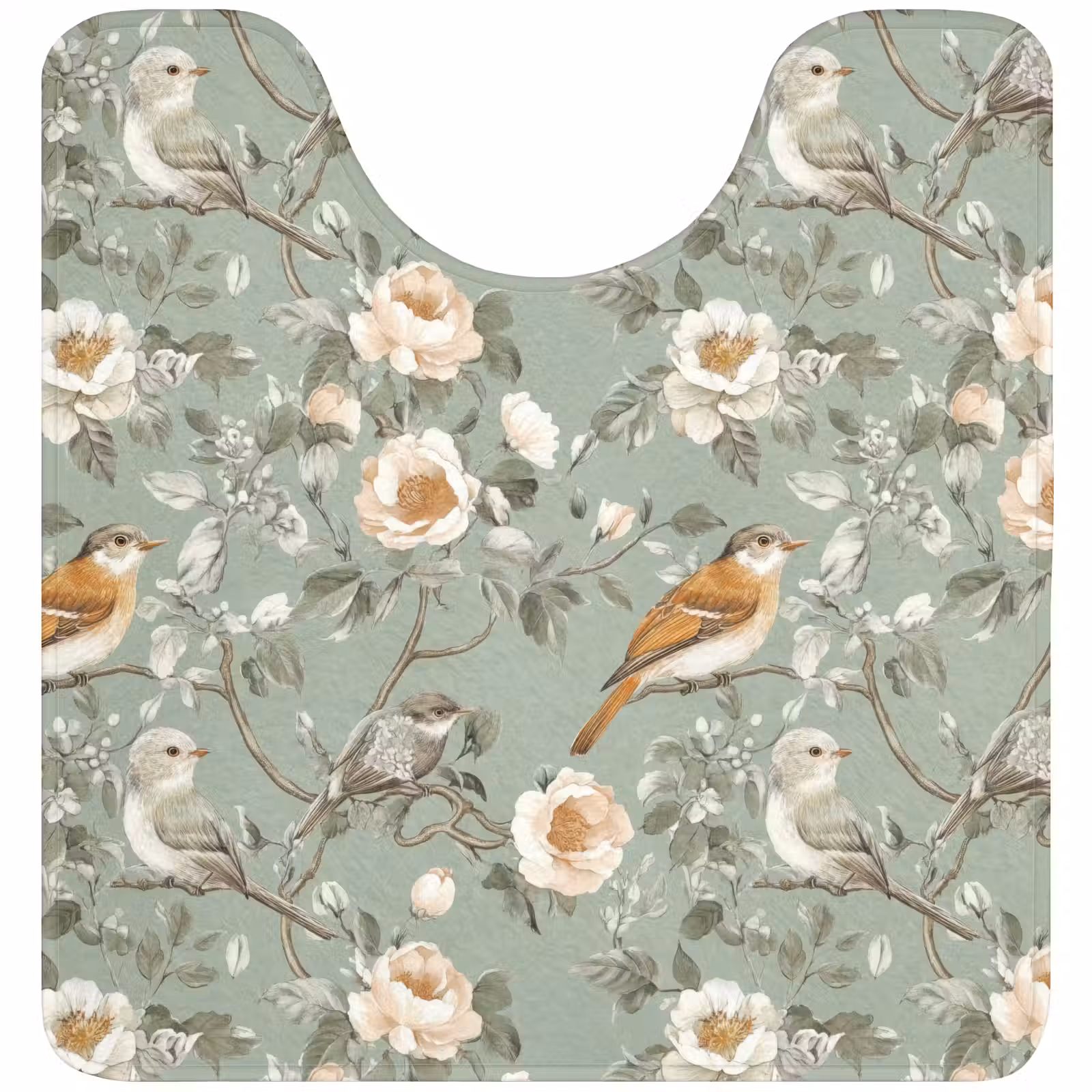 WC Mat - Roze - Vogels - Kleurrijk — 1