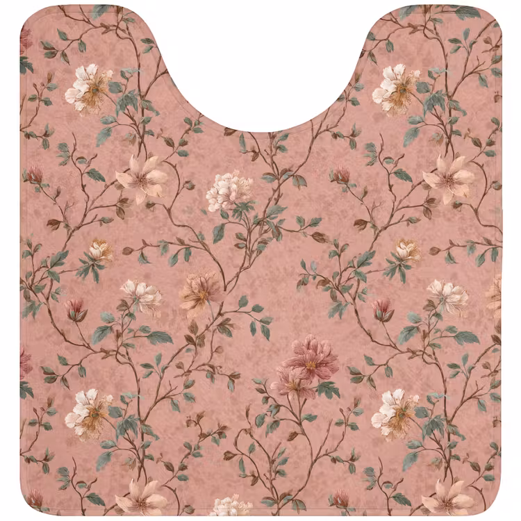 WC Mat - Botanisch - Bloemen - Roze — 1
