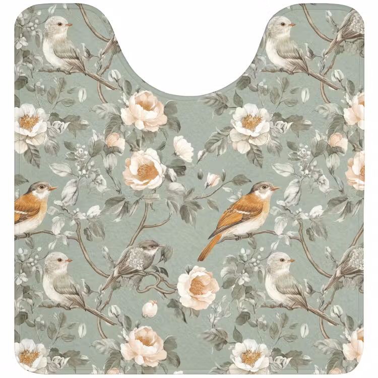WC Mat - Roze - Vogels - Kleurrijk — 1