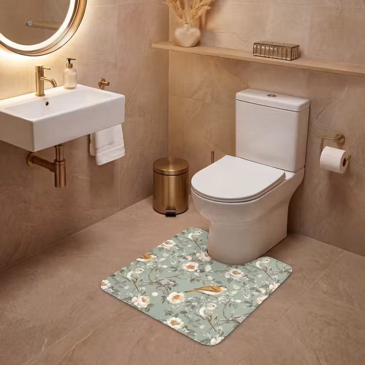 WC Mat - Roze - Vogels - Kleurrijk — 3