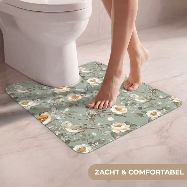 WC Mat - Roze - Vogels - Kleurrijk — 5