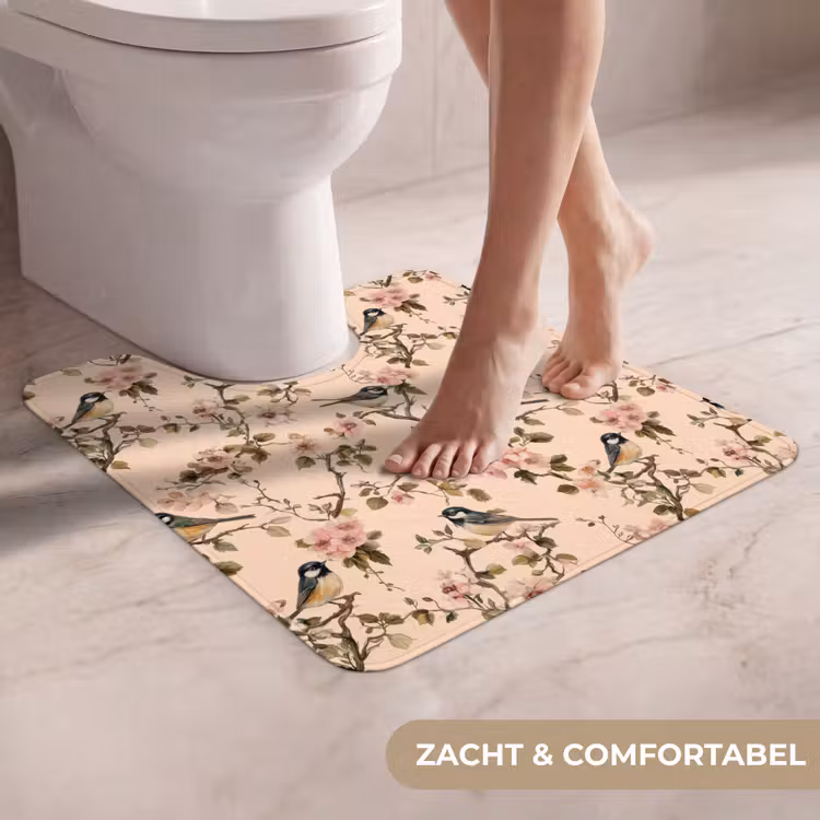 WC Mat - Bloesem - Koolmees - Roze — 5