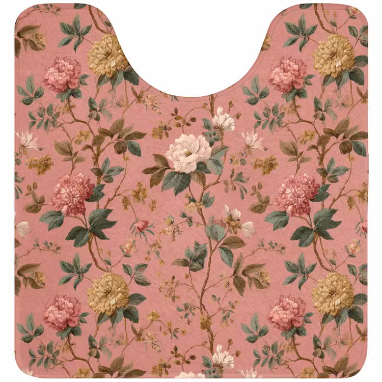 WC Mat - Klassiek - Botanisch - Roze — 1
