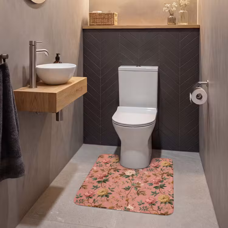 WC Mat - Klassiek - Botanisch - Roze — 2
