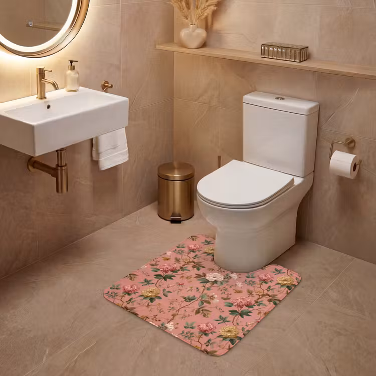 WC Mat - Klassiek - Botanisch - Roze — 3
