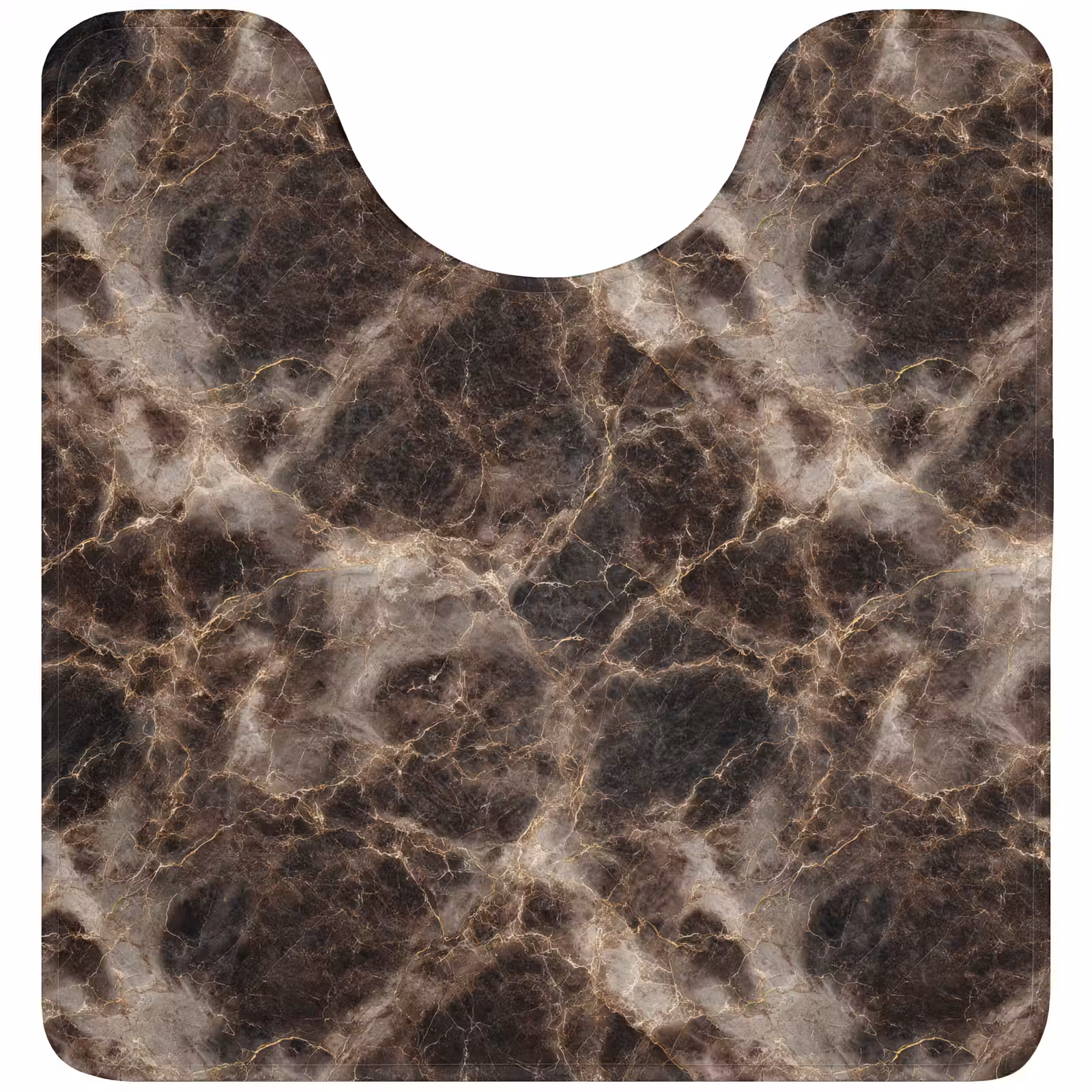 WC Mat - Bruin - Goud - Marmer — 1