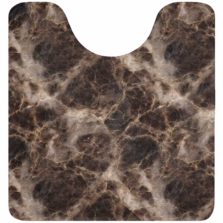 WC Mat - Bruin - Goud - Marmer — 1