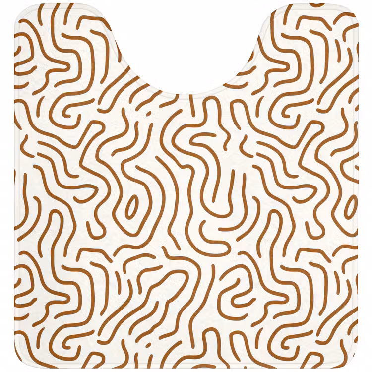 WC Mat - Minimalistisch - Patroon - Terracotta — 1